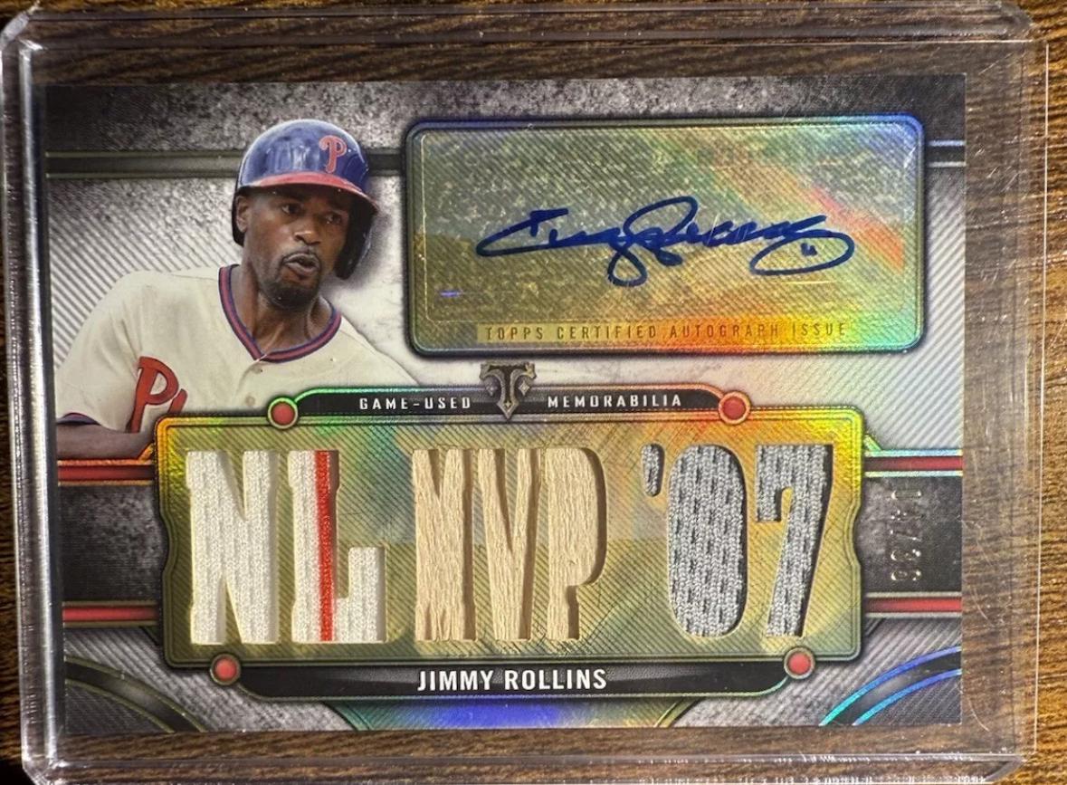 Jimmy Rollins #TTAR-JRO4 2024 Topps Triple Threads Baseball Autograph Relic