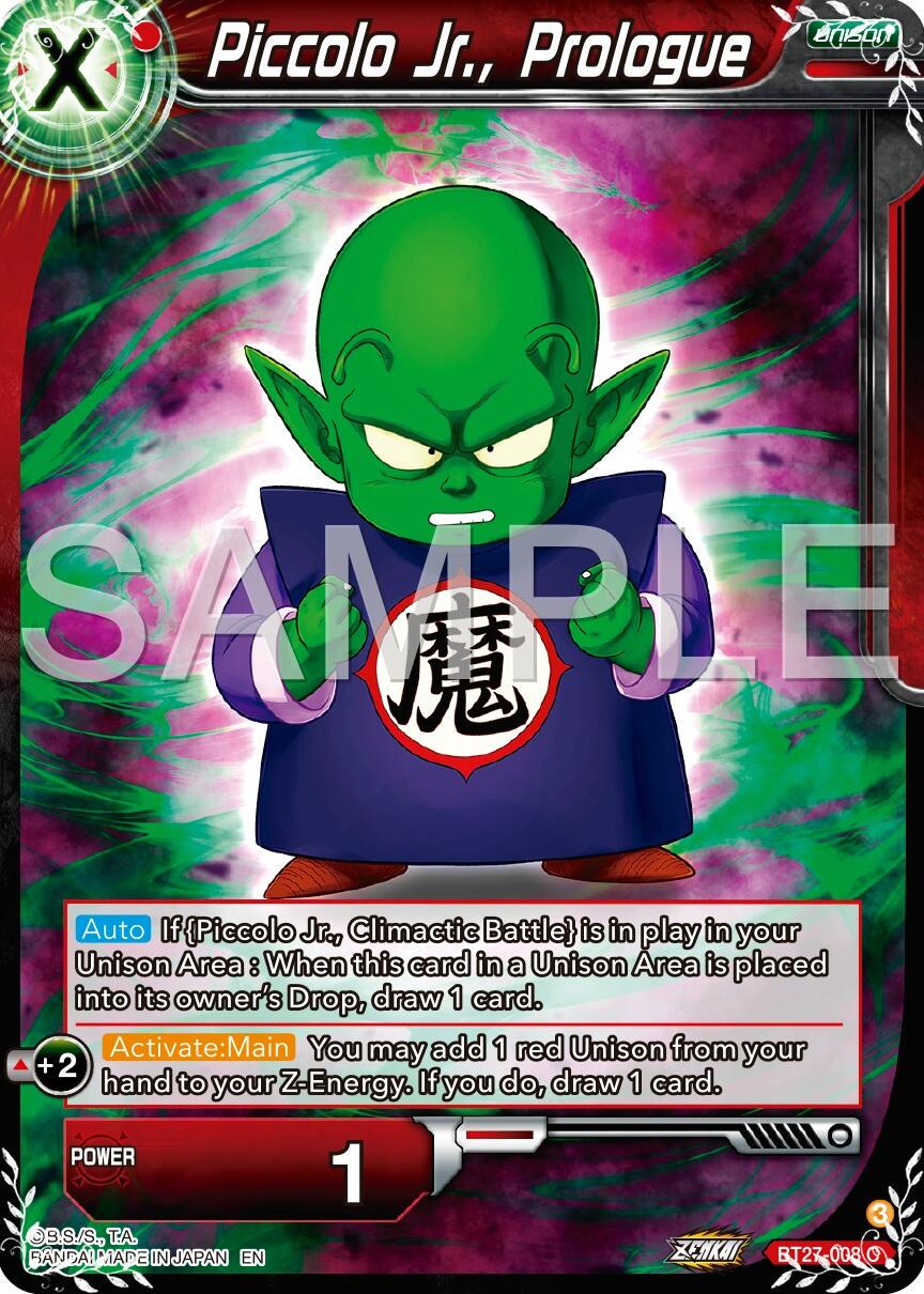 Piccolo Jr., Prologue BT27-008 Dragon Ball Super: History of Z