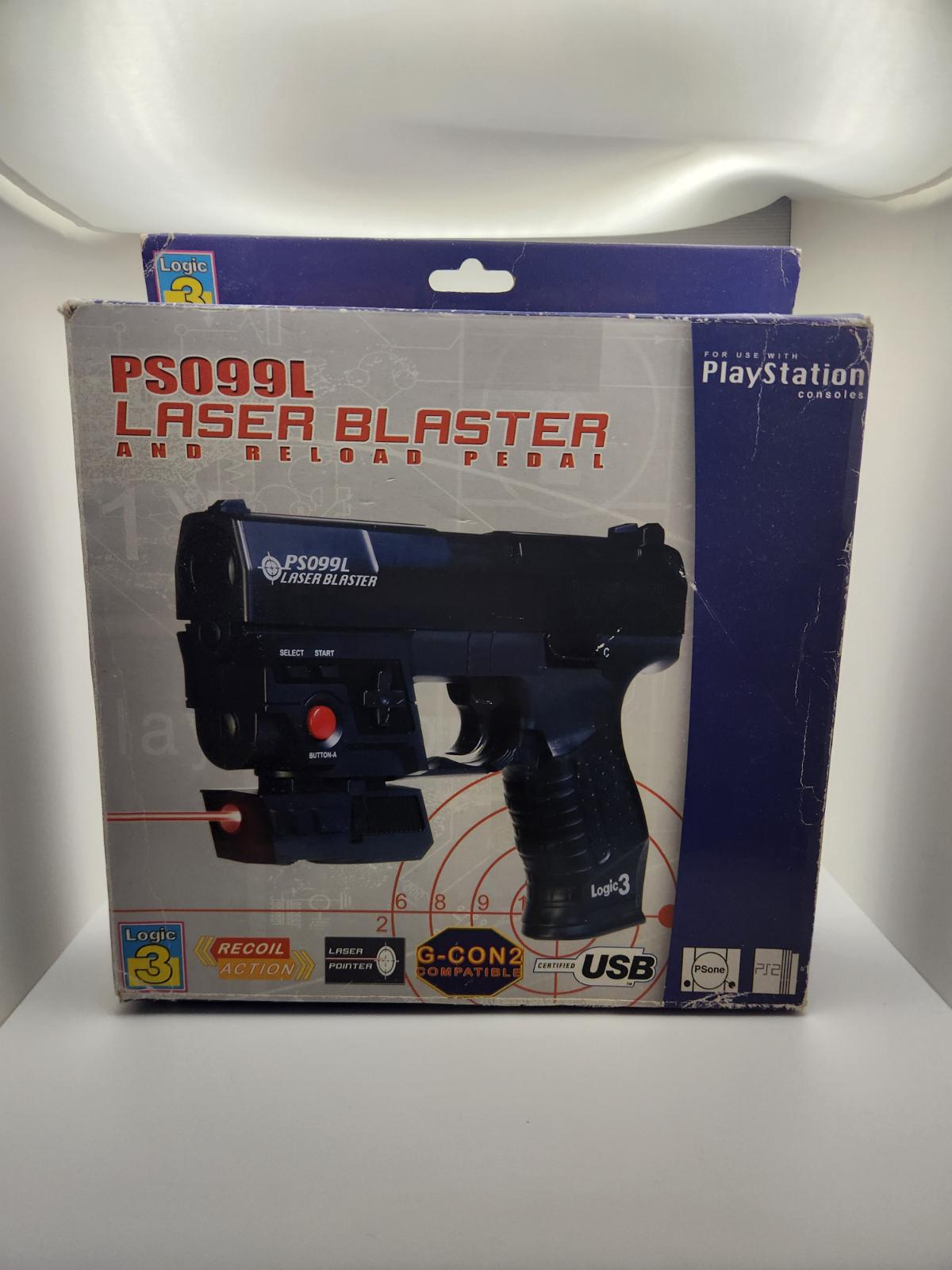 PS099L Laser Blaster And Reload Pedal PAL Playstation 2