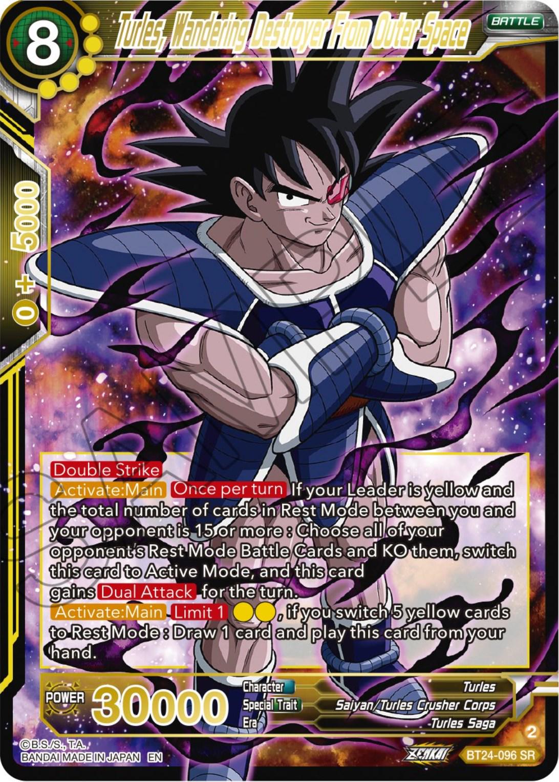 Turles, Wandering Destroyer From Outer Space BT24-096 Dragon Ball Super Beyond Generations