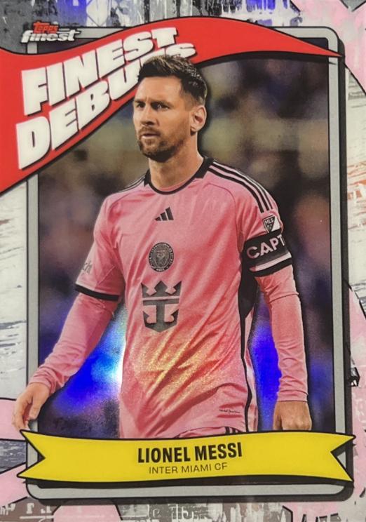 Lionel Messi #FD-1 Soccer Cards 2024 Topps Finest MLS Debut