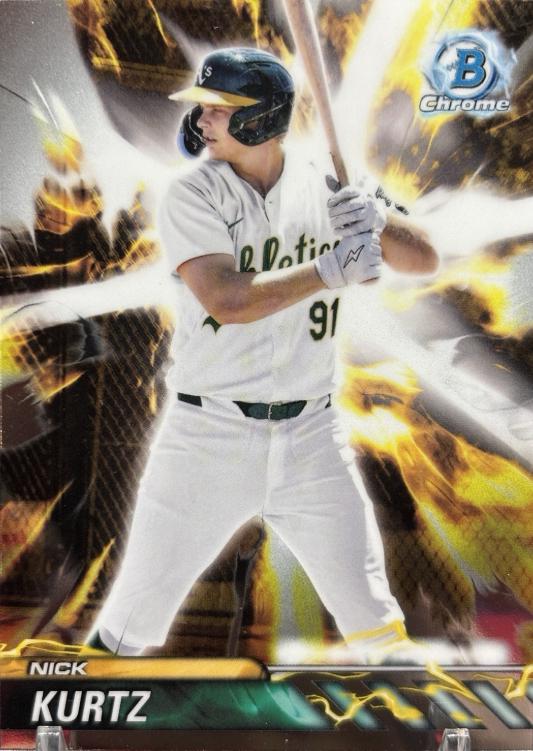 Nick Kurtz #PP-2 Baseball Cards 2024 Bowman Draft Plasma Power