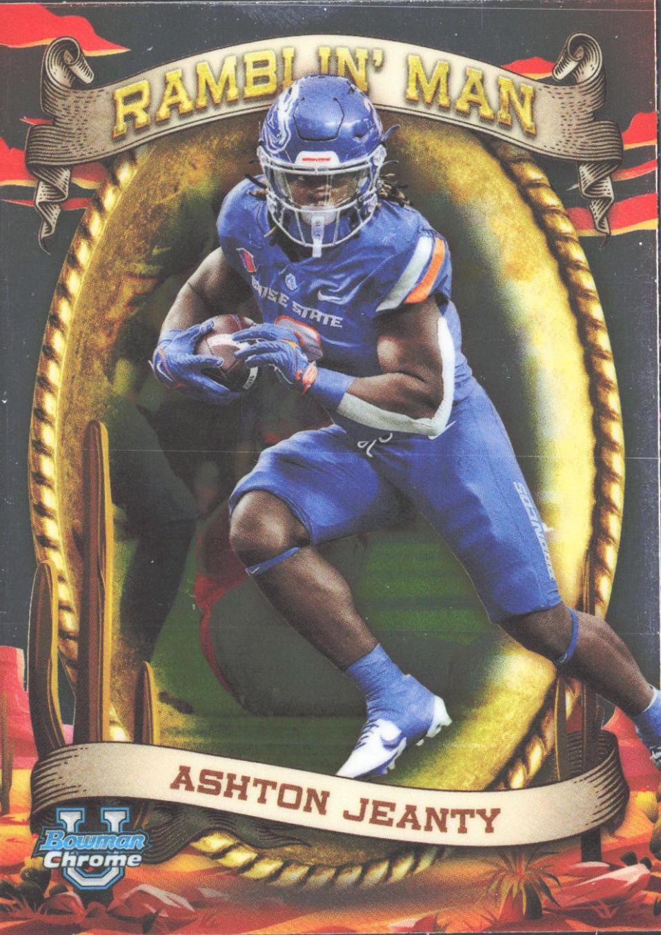 Ashton Jeanty #RM-8 Football Cards 2024 Bowman Chrome University Ramblin’ Man