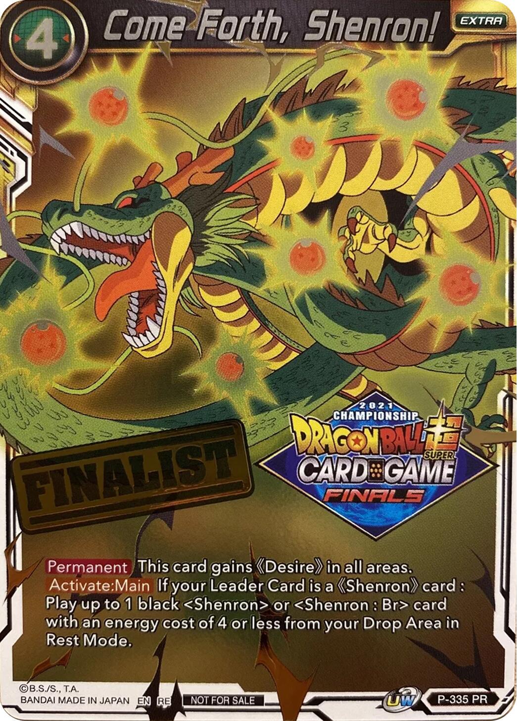 Come Forth, Shenron! [Foil] P-335 - Dragon Ball Fusion World Promos