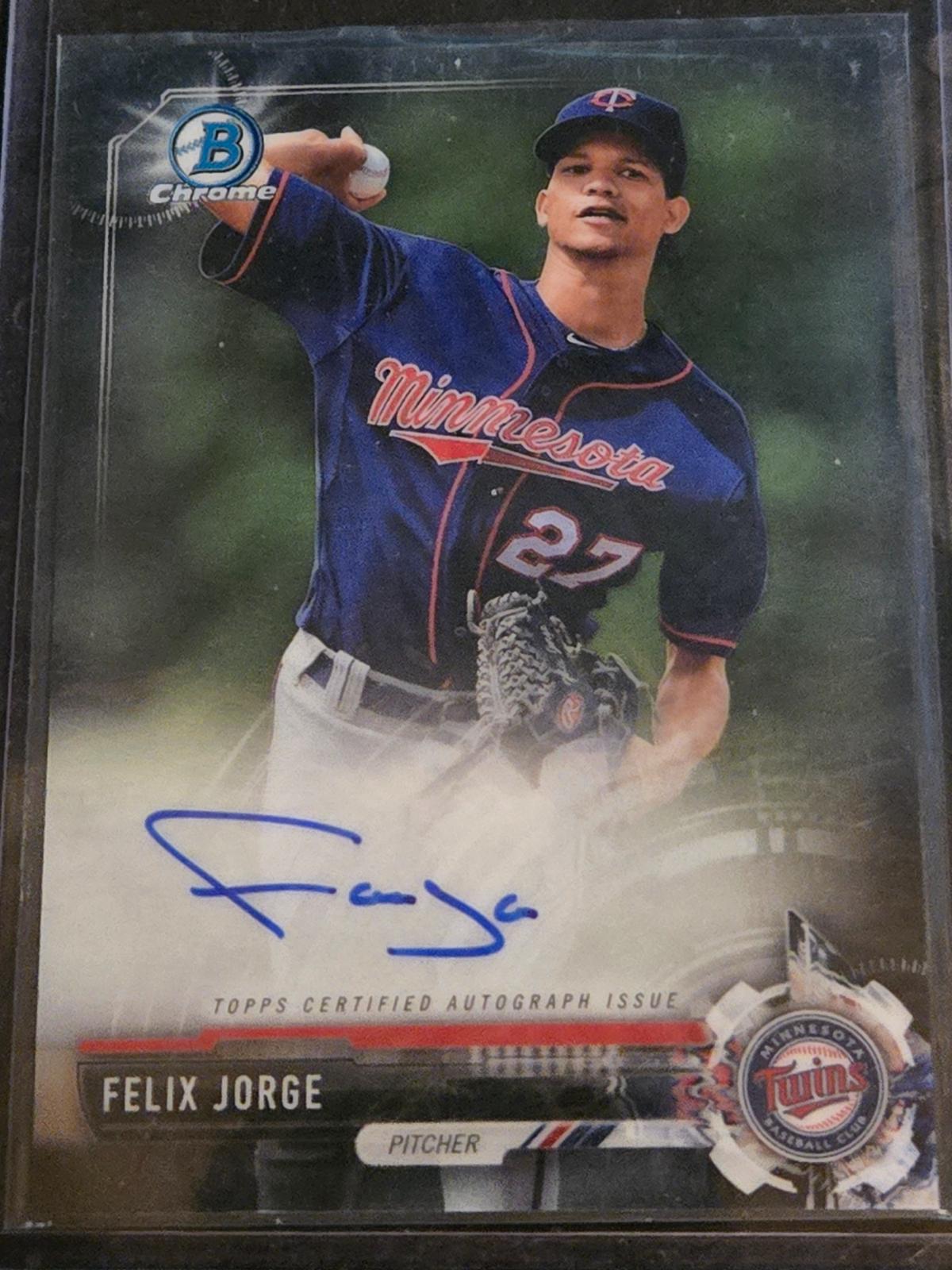 Felix Jorge #CPA-FJ 2017 Bowman Chrome Baseball Prospect Autographs