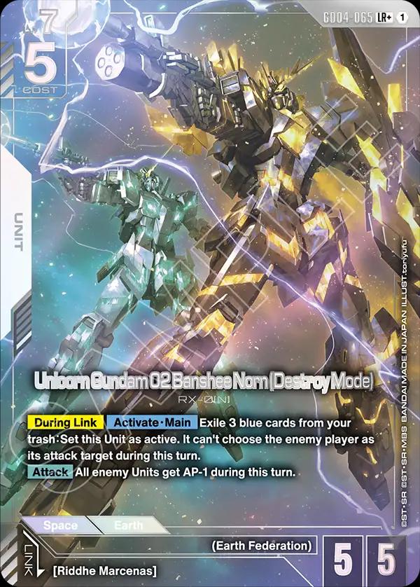 Unicorn Gundam 02 Banshee Norn: Destroy Mode [LR+] #GD04-065 #GD04
