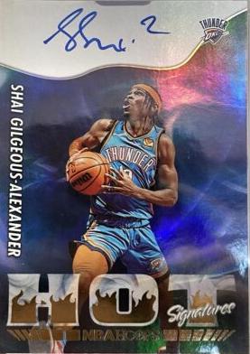 Shai Gilgeous Alexander #HS-SG Basketball Cards 2022 Panini Hoops Hot Signatures