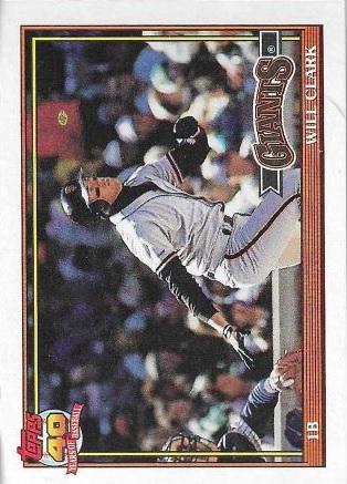Will Clark #500 Baseball Cards 1991 Topps