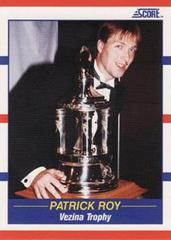 Patrick Roy [Vezina Trophy] #364 Hockey Cards 1990 Score Prices