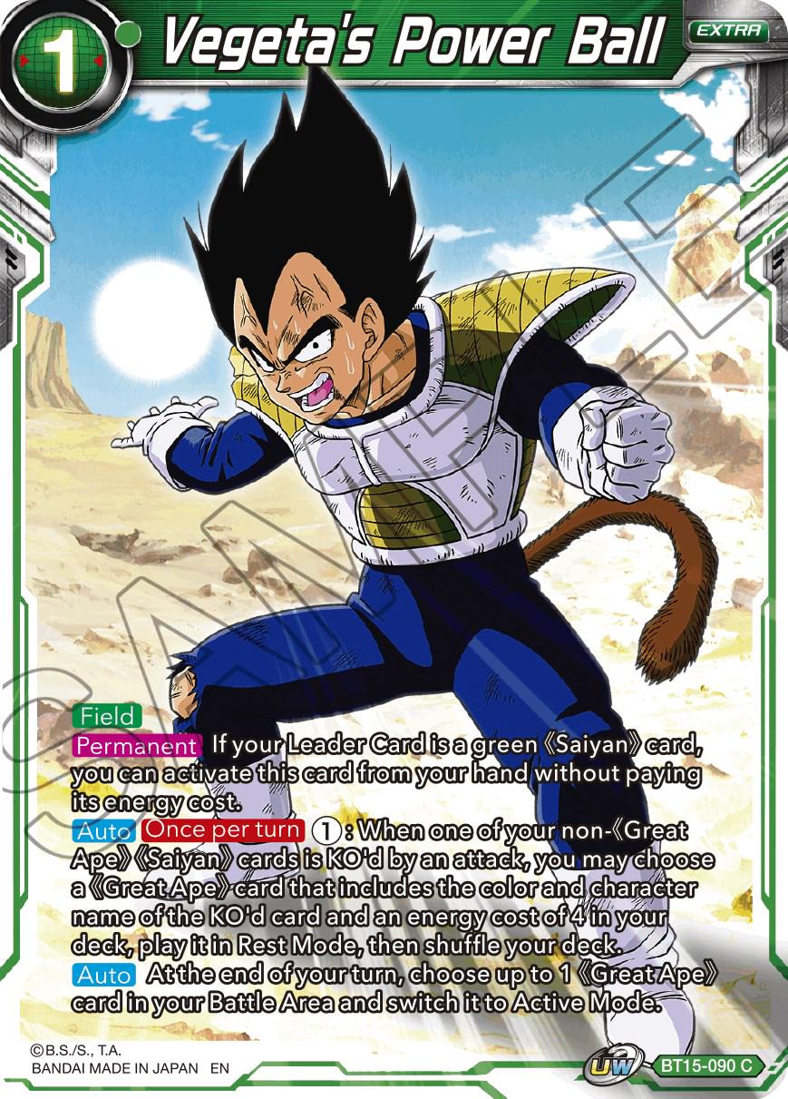 Vegeta's Power Ball BT15-090 Dragon Ball Super Saiyan Showdown