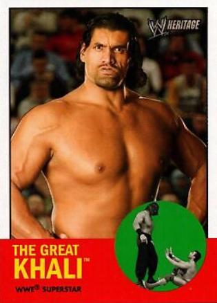The Great Khali #7 Wrestling Cards 2006 Topps Heritage II WWE
