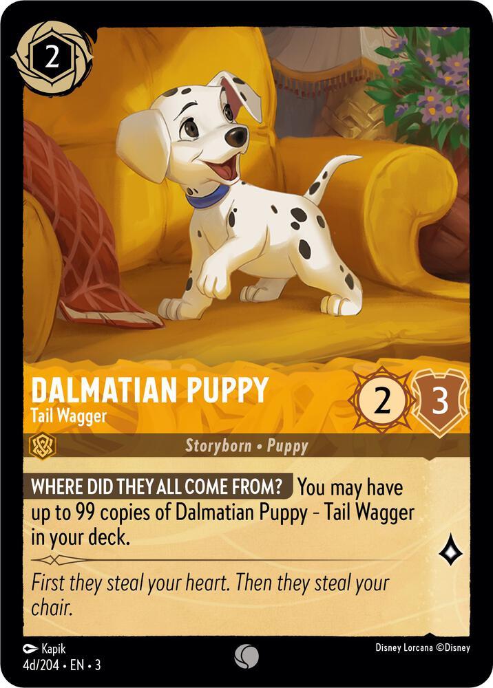 Dalmatian Puppy - Tail Wagger #4d Lorcana Into the Inklands