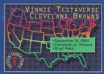 Vinny Testaverde #5 1994 Stadium Club Football Frequent Scorer Points