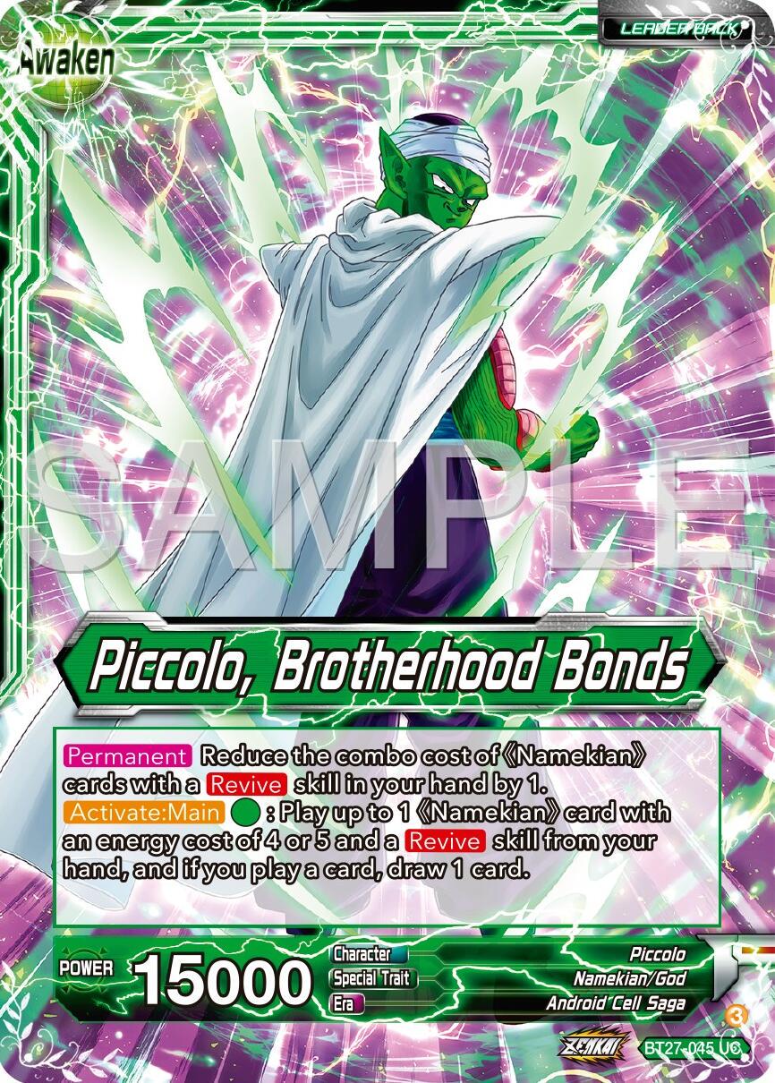 Piccolo // Piccolo, Brotherhood Bonds BT27-045 Dragon Ball Super: History of Z