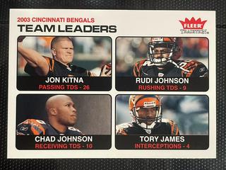 Jon Kitna, Rudi Johnson, Chad Johnson, Tory James