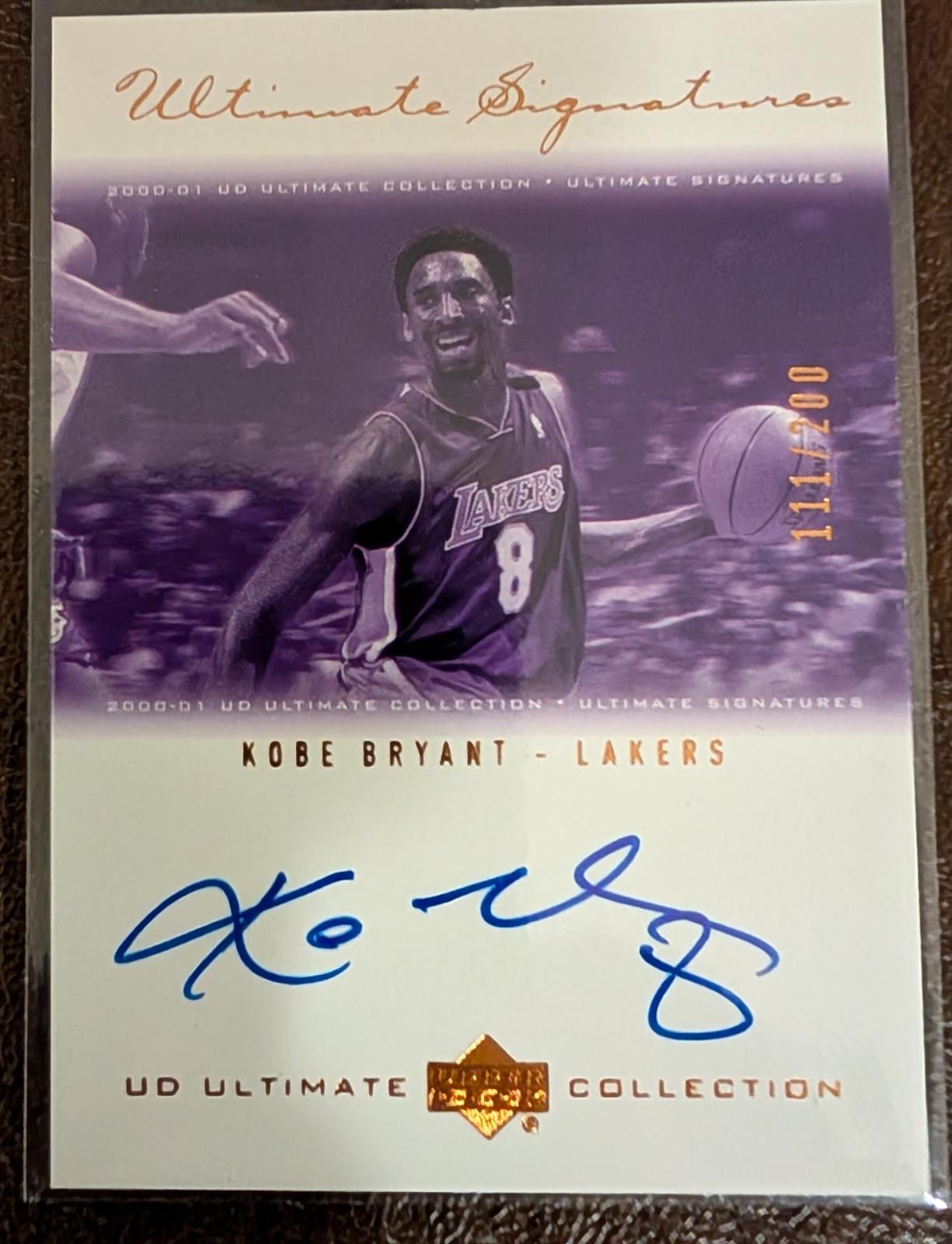 Kobe Bryant #KB-B 2000 Upper Deck Ultimate Collection Signatures Basketball