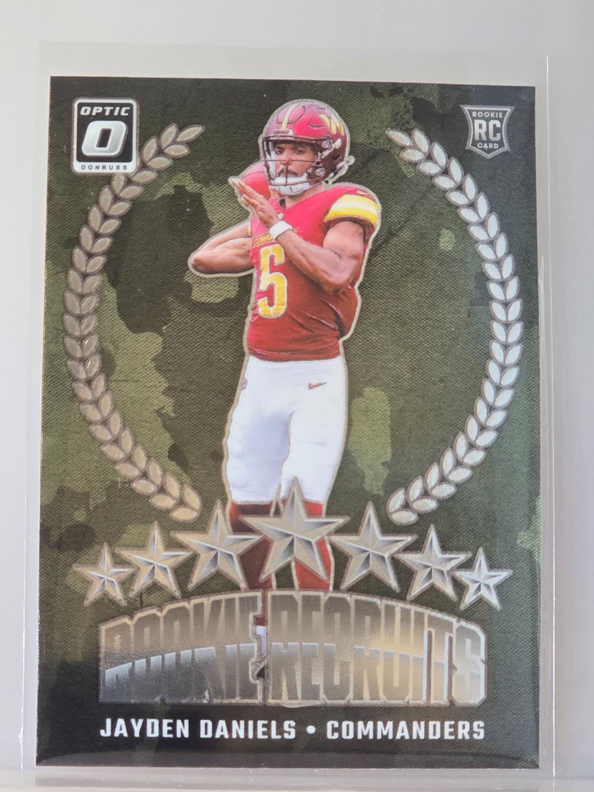 Jayden Daniels #7 Football Cards 2024 Panini Donruss Optic Rookie Recruit