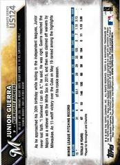 Back Of Card | Junior Guerra Baseball Cards 2016 Topps Update