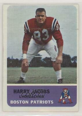 Harry Jacobs #10 Football Cards 1962 Fleer