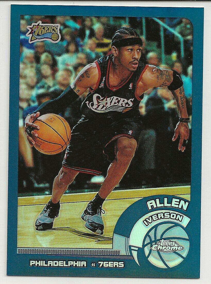 Allen Iverson #3 Basketball Cards 2002 Topps Chrome