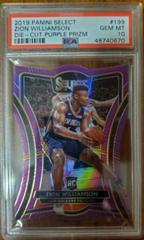 Zion Williamson [Die Cut Purple Prizm] #199 Basketball Cards 2019 Panini Select Prices