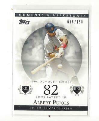 Albert Pujols #2 Baseball Cards 2007 Topps Moments & Milestones