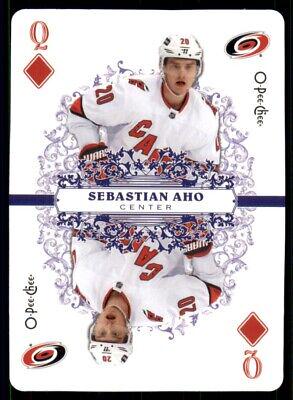 Sebastian Aho #Q Hockey Cards 2022 O Pee Chee Playing Cards