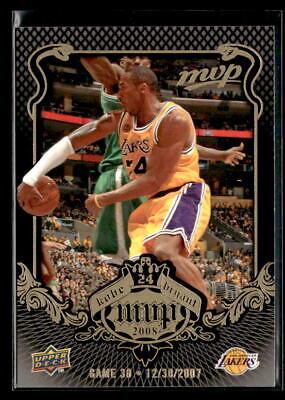 Bryant #KB-30 Basketball Cards 2008 Upper Deck MVP Kobe