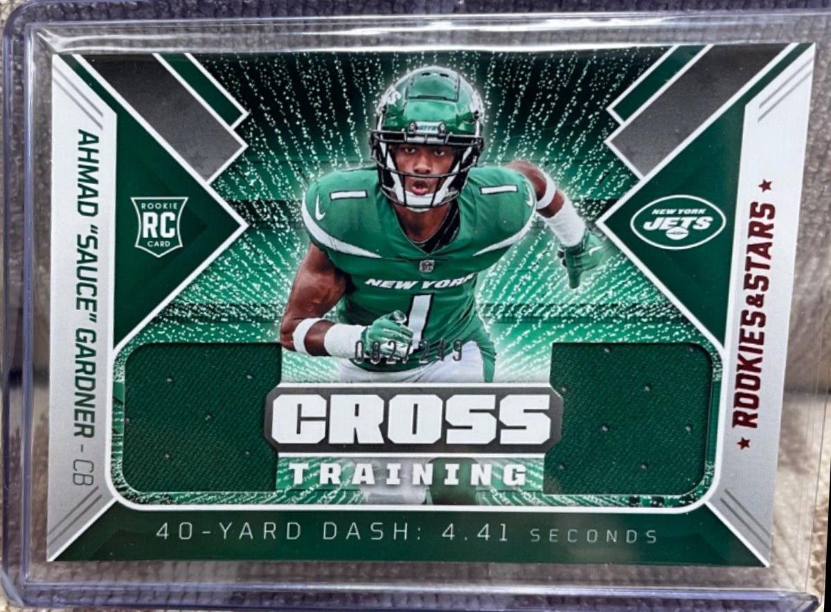 Ahmad 'Sauce' Gardner #CT-AG Football Cards 2022 Panini Rookies & Stars Cross Training