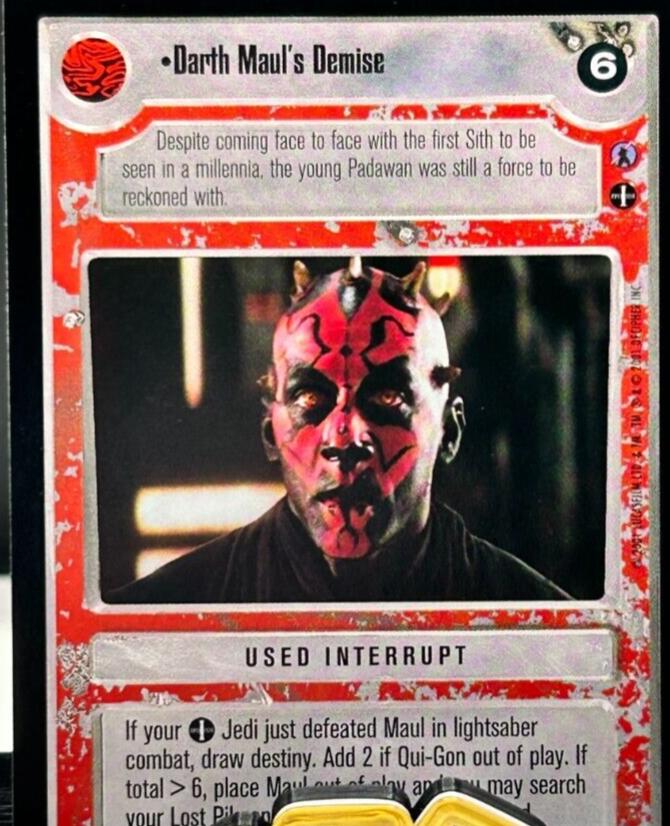 Darth Maul's Demise Star Wars CCG Reflections III