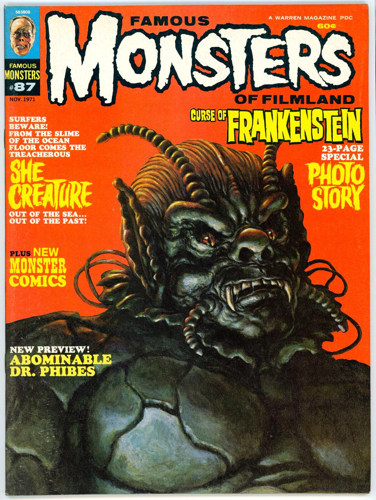 Famous Monsters of Filmland #87 (1971) Comic Books Famous Monsters of Filmland