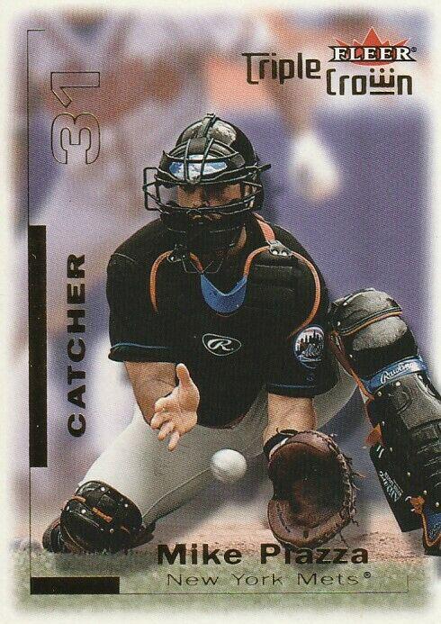 Mike Piazza #67 Baseball Cards 2001 Fleer Triple Crown