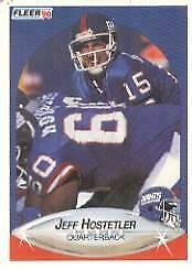Jeff Hostetler #67 Football Cards 1990 Fleer