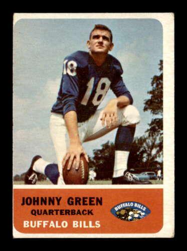 Johnny Green #13 Football Cards 1962 Fleer