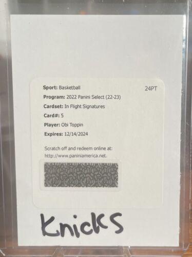 Obi Toppin #IFS-OBI Basketball Cards 2022 Panini Select In Flight Signatures