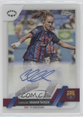 Caroline Graham Hansen #A-CG Soccer Cards 2022 Topps Chrome UEFA Women's Champions League Autographs