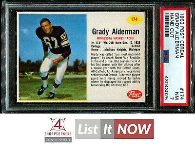 Grady Alderman #174 Football Cards 1962 Post Cereal