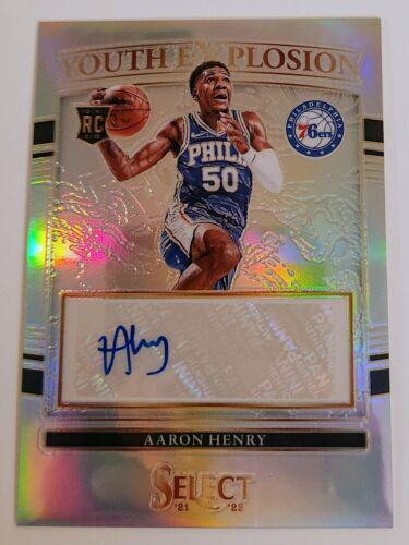 Aaron Henry Basketball Cards 2021 Panini Select Youth Explosion Signatures