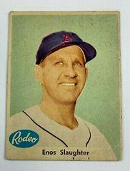 Enos Slaughter Baseball Cards 1955 Rodeo Meats Athletics Prices