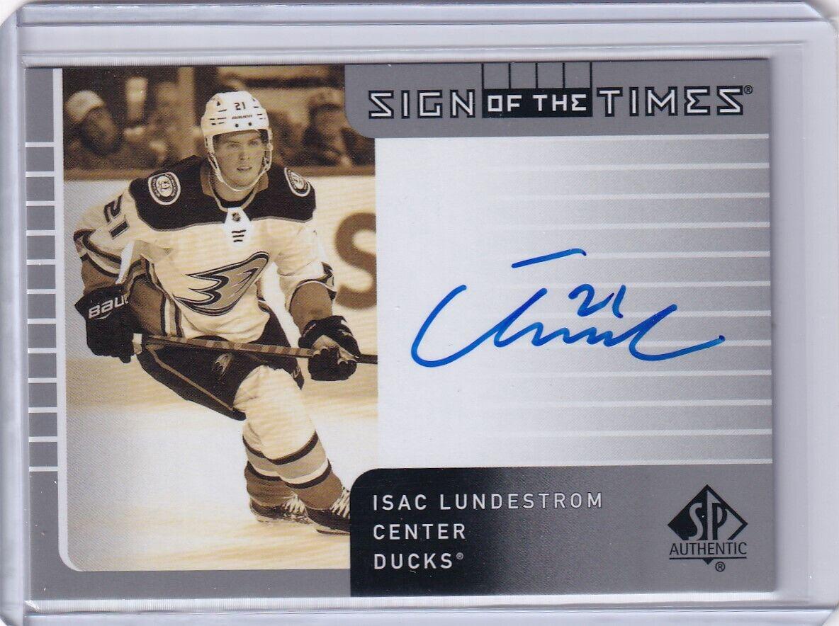 Isac Lundestrom #SOTT-IL 2021 Sp Authentic Sign Of The Times Autographs Hockey