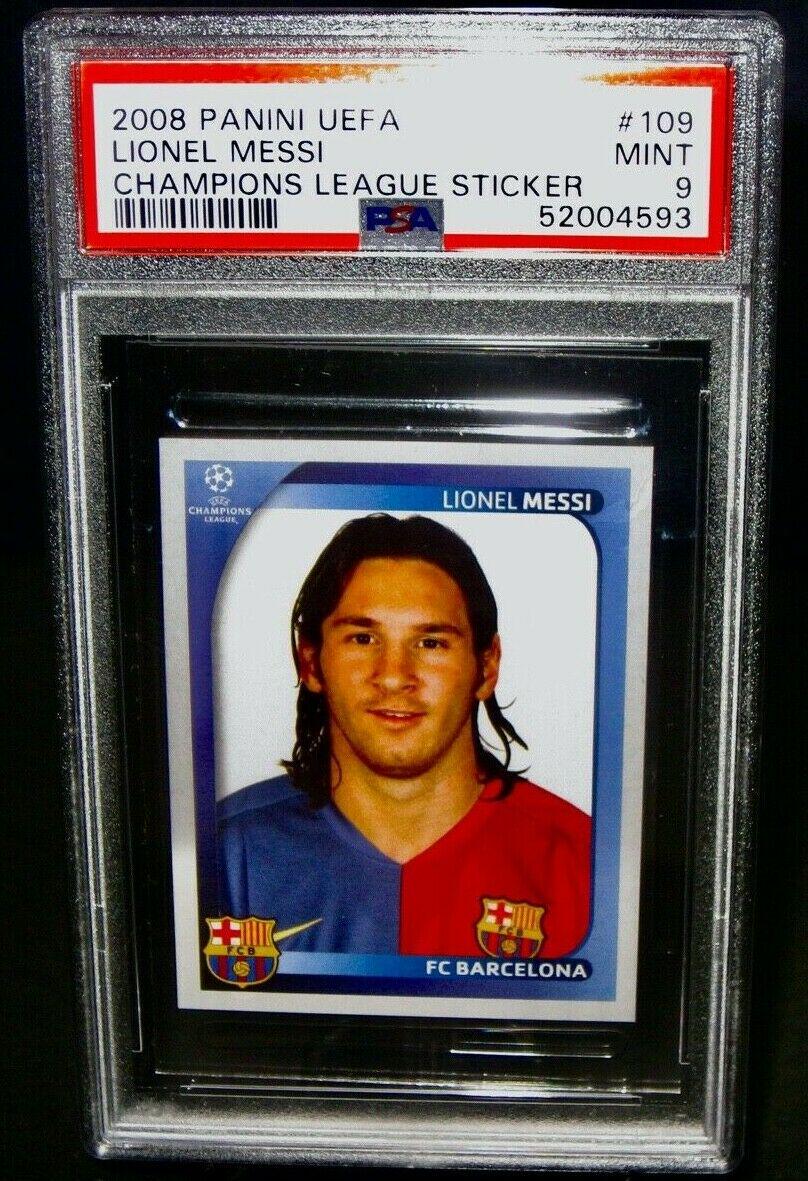 Lionel Messi #109 Soccer Cards 2008 Panini UEFA Champions League Sticker