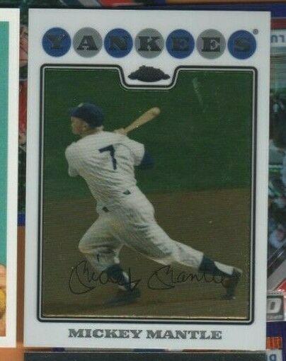 Mickey Mantle #7 Baseball Cards 2008 Topps Chrome