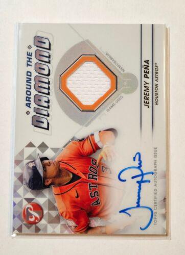 Jeremy Pena #ADR-JP Baseball Cards 2023 Topps Pristine Around the Diamond Autograph Relic