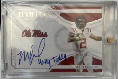 Matt Corral #TL-MCO Football Cards 2022 Panini National Treasures Collegiate Team Logo Signatures