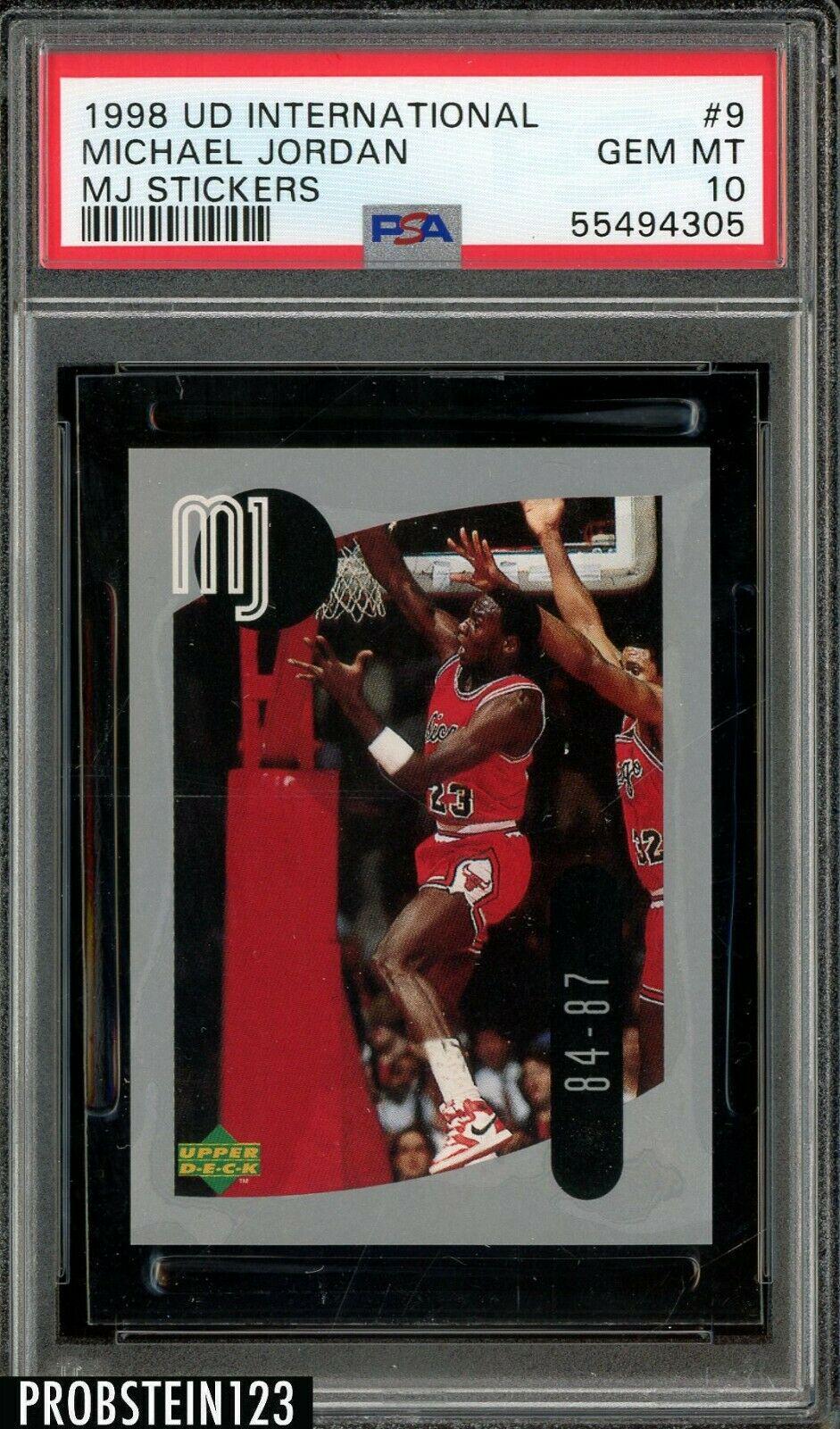 Michael Jordan #9 Basketball Cards 1998 Upper Deck International MJ Stickers
