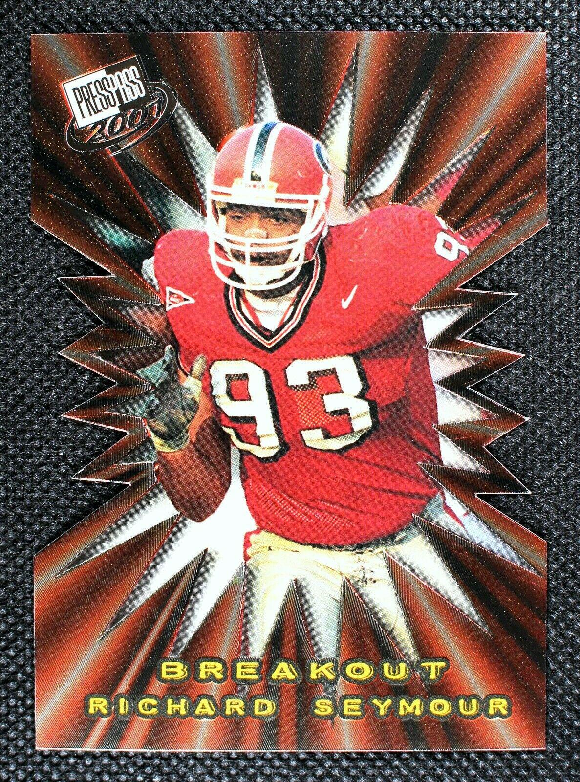 Richard Seymour #B33 Football Cards 2001 Press Pass Breakout