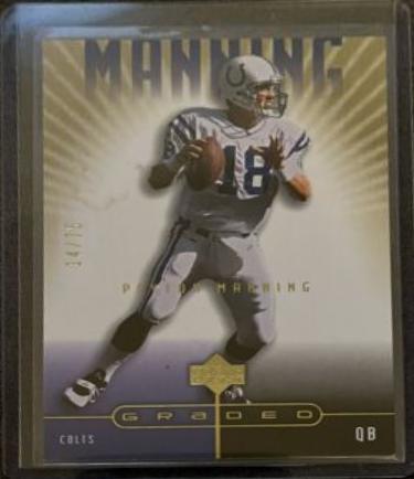 Peyton Manning #40 Football Cards 2002 Upper Deck Graded