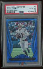 Josh Allen [Mirror Blue] #3 Football Cards 2020 Panini Certified Prices