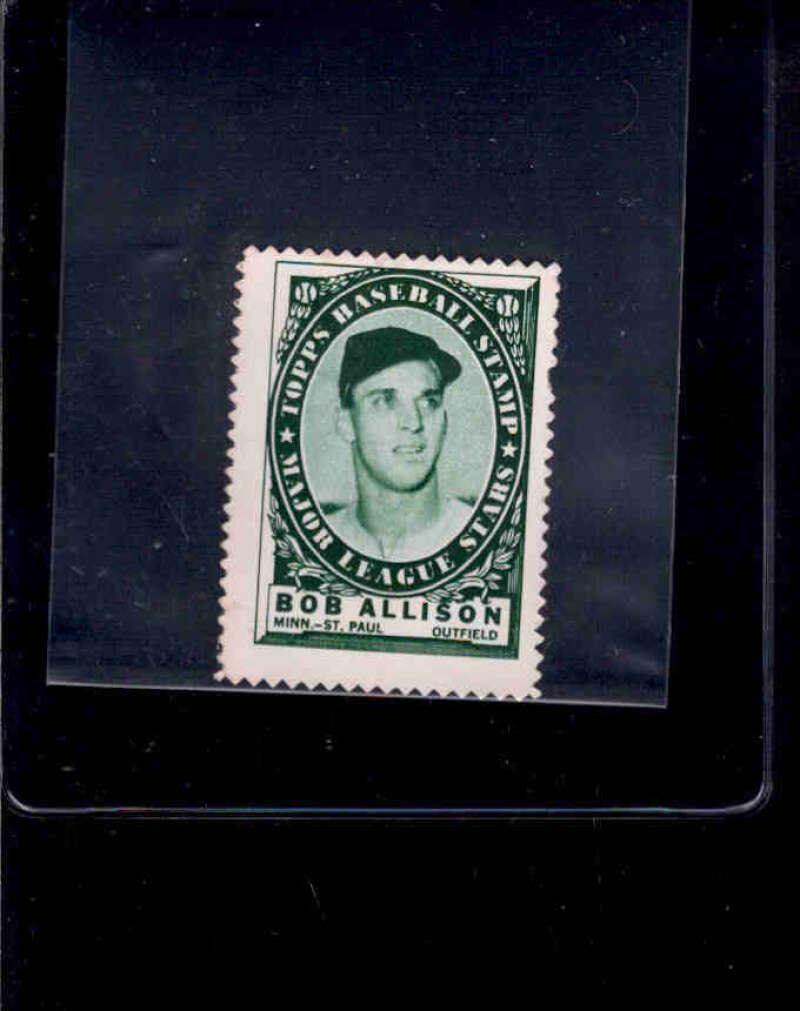 Bob Allison Baseball Cards 1961 Topps Stamps