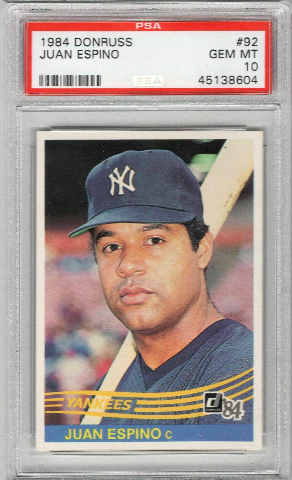 Juan Espino #92 Baseball Cards 1984 Donruss